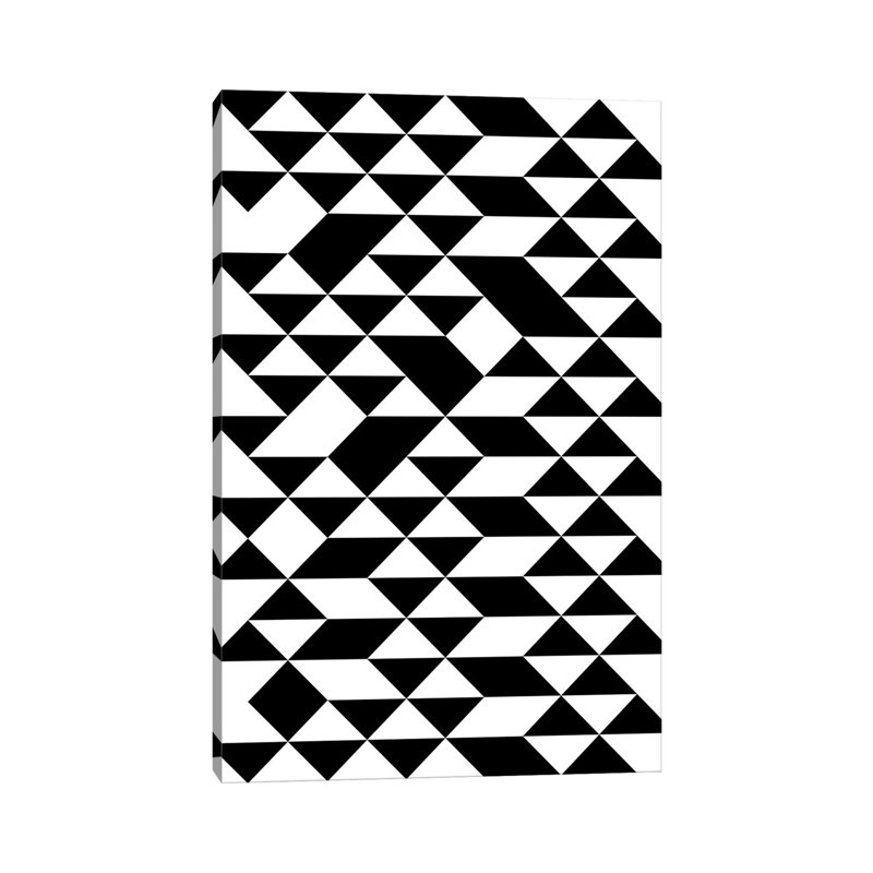 «Triangle Motif», art textuel sur toile tendue, H 18 po x l 12 po x 1,5 po