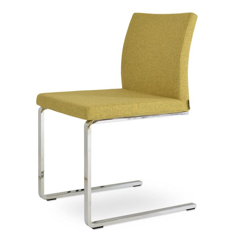 Aria Flat Side Chair, Amber Wool