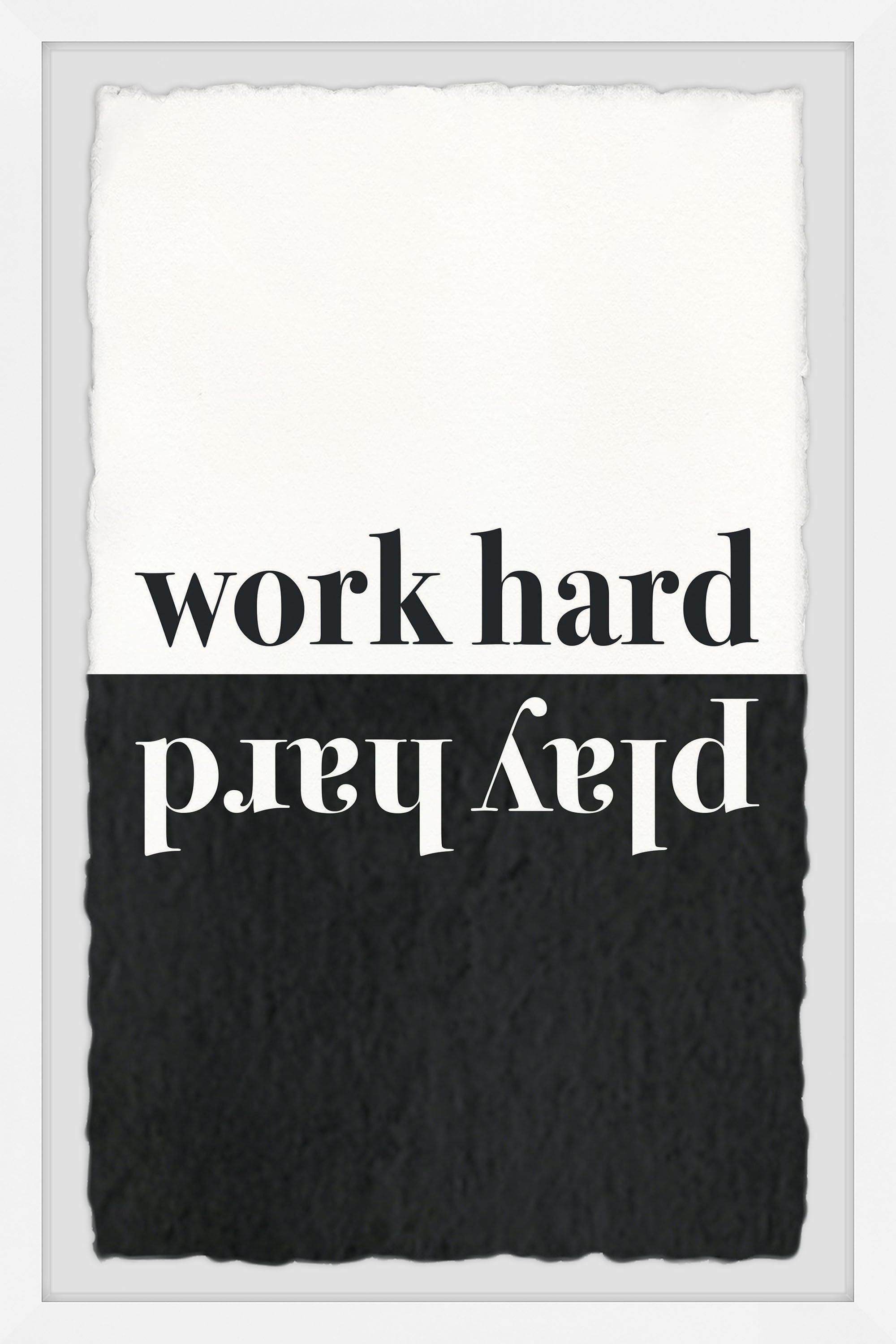 Ebern Designs Work Hard Play Hard by Diana Alcala - Picture Frame ...