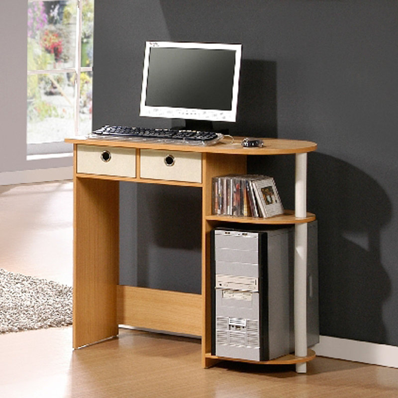 Julia Peninsula Home Laptop Notebook Computer Desk/Table, Steam Beech
