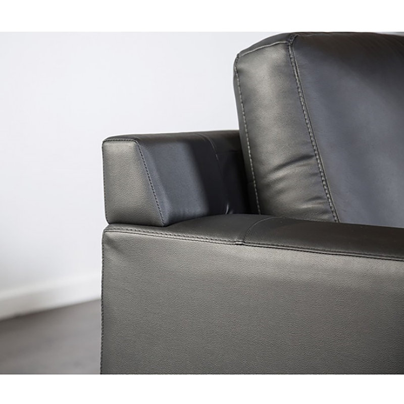 Canapé modulaire Jameisen, Right Hand Facing, Black Leather Match