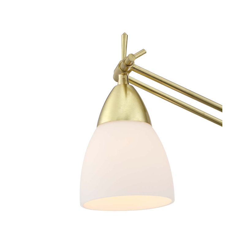 Lampe sur pied avec bras articulé 65 po Virginia, Laiton satiné