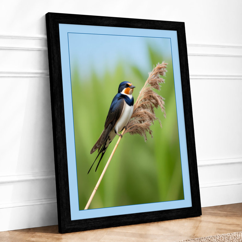 Perched on Purpose Coastal - Framed Print, Black, A4 - 29.7 x 21.0 cm