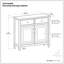Armoire de rangement en bois massif à 2 tablettes avec 2 tiroirs de rangement Connaught-1002295609
