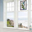 Panneau de vitrail 10 "H Happy Hummingbird