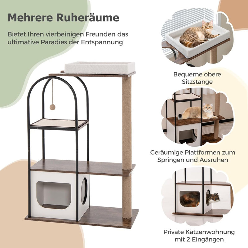 Bromyard 118cm H Cat Tree, White