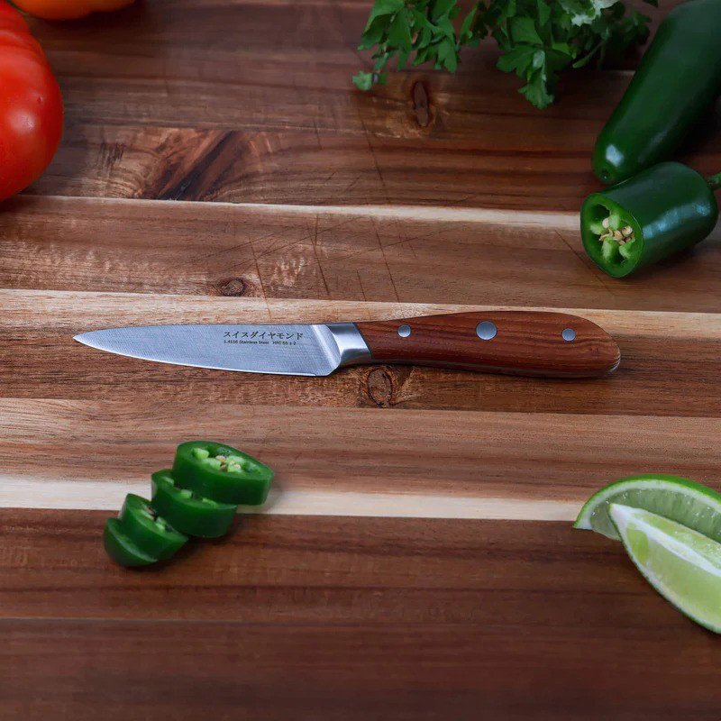 Swiss Diamond Damascus Santoku/Paring Knife Set