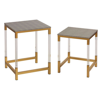 Dajee Glass Top Nesting Tables