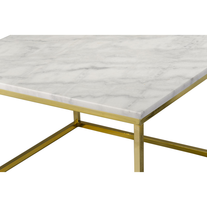 Tomlin Sled Coffee Table, White, Gold