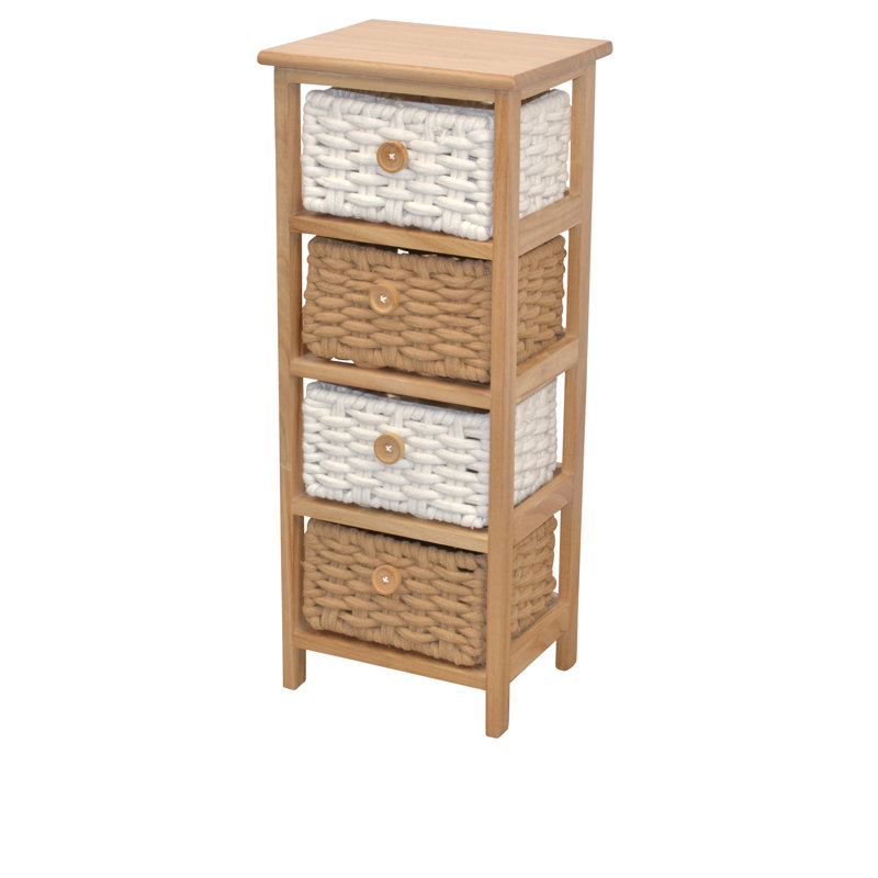 Mcpherson Solid Wood 4 - Drawer Rectangle Accent Chest, Natural