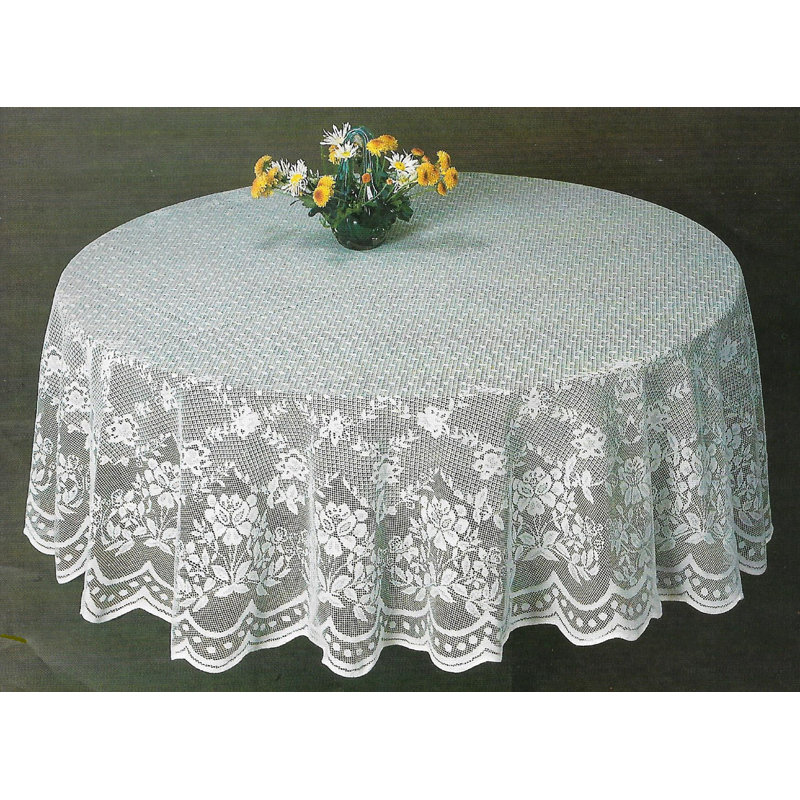 Mathena Floral Round Tablecloth, Cream
