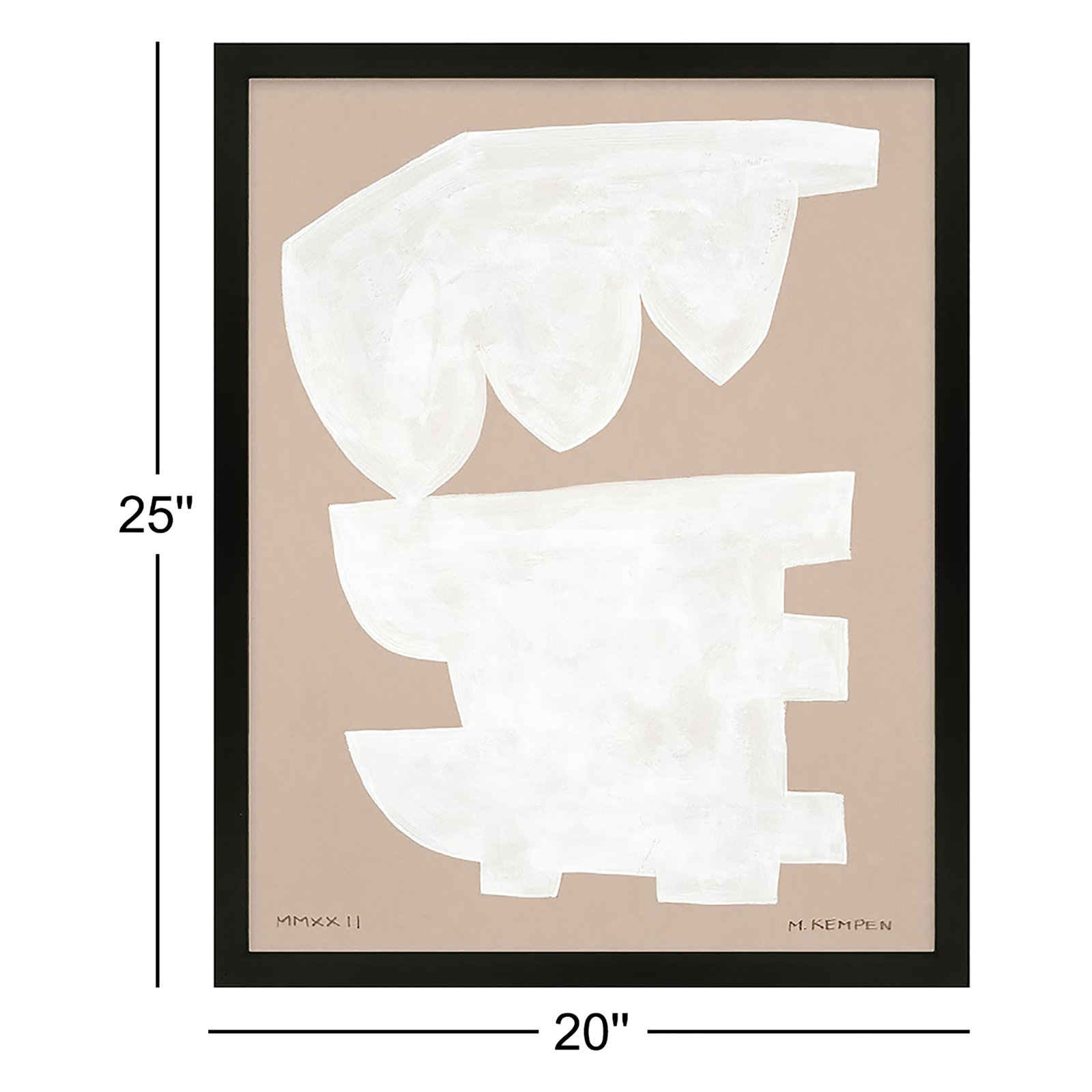 Gallman "Modules in White" 2-Piece Print Set, Black Framed, 20" W x 25" H