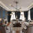 Modern 8-Light Sputnik Chandelier