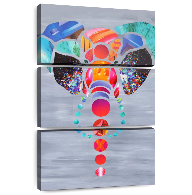 Brampt Abstract Elephant Love, 32" H x 20" W