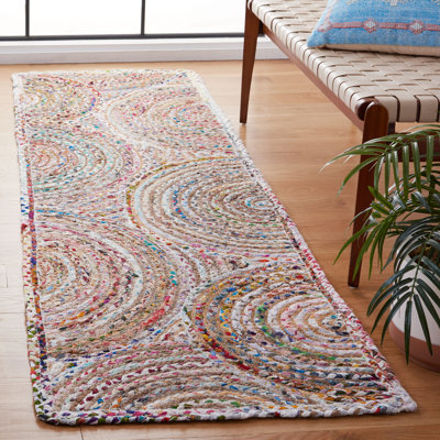 Demaio Hand-Woven Beige/White Area Rug