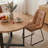 5-Piece Round Dining Table Set With 4 Dining Chairs, Kitchen Dining Table Group With Cross Metal Base-1896525542-1896525541