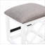 Ensemble de bureau 3 pièces avec bureau roulant, 2 ports USB et amp; Tabouret rembourré, finition blanche | Blanc | Bois-1437479301