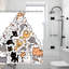 Mignon rideau de douche fantaisiste à motif de chat, 71 x 71