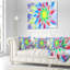 Danse des pétales multicolores - coussin à imprimé floral-30718591-30718587