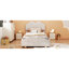 Lit plateforme simple tapissier avec panneau de lit en forme de nuage-978928660