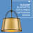 Clarke Drum Chandelier Pendant in Lacquered Dark Brass + Black-88422454