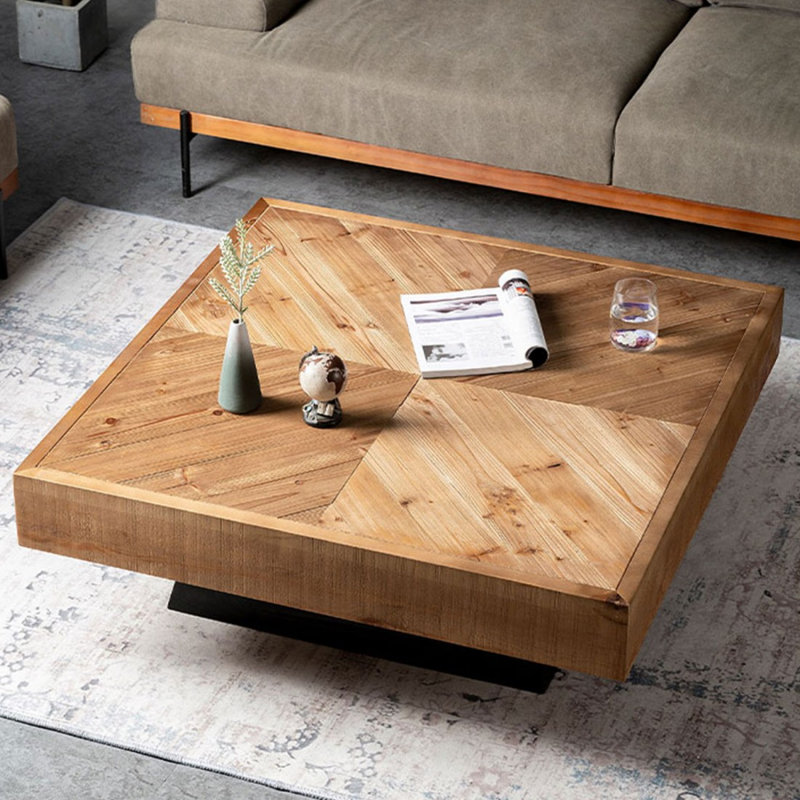 Table basse Burlywood, H 13,78 po x L 39,37 po x l 39,37 po