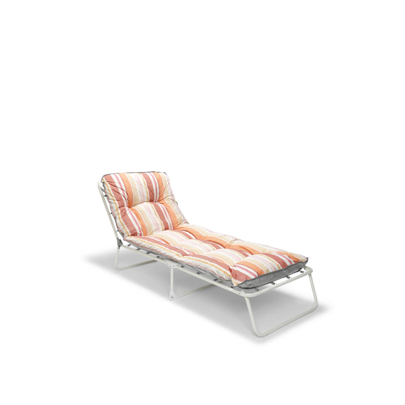 Wörthersee 3-Legged Lounger, White/Terracotta