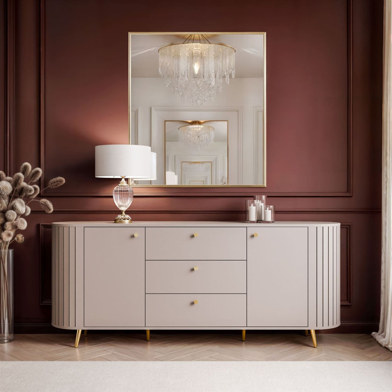 190cm Sideboard, Cashmire/Gold