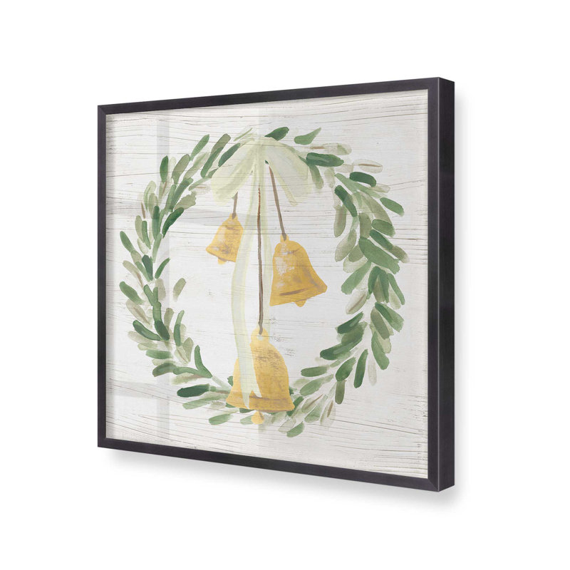 Couronne roulée 20 po I I Print, H 13,75 po x l 13,75 po x P 1,25 po, Cadre simple en zinc patiné