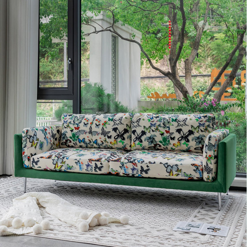 Canapé moderne moderne en tissu vert