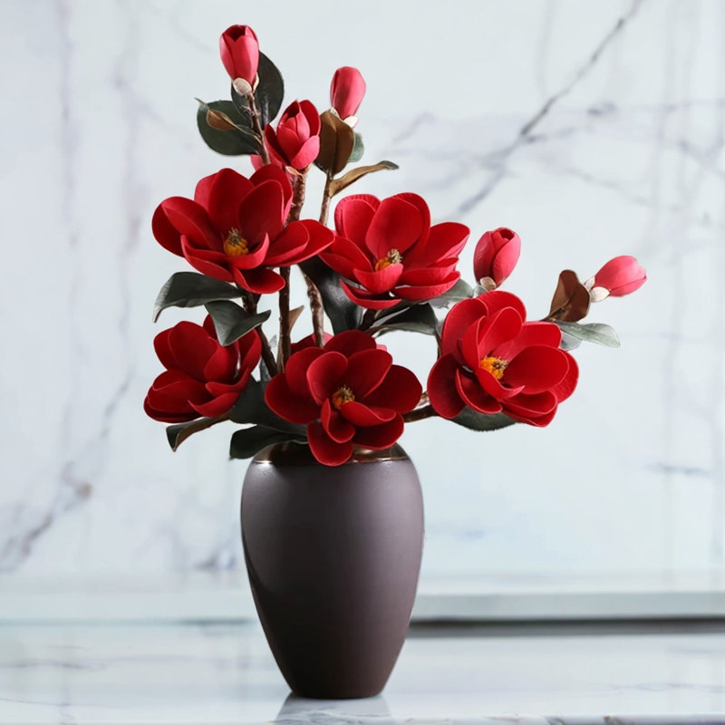 Simulated Flower Set Decoration, Red