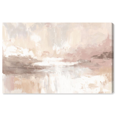 Beige Dissolve II Boho Art Canvas Print by Art Remedy