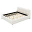 Lit plateforme tapissier avec tête et pied de lit épais, structure de lit tapissier avec motif-53606653-53606650