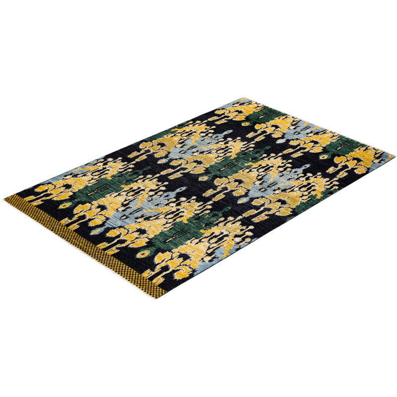 Contemporary One-of-a-Kind 6' 0" X 9' 3" Hand Knotted Area Rug