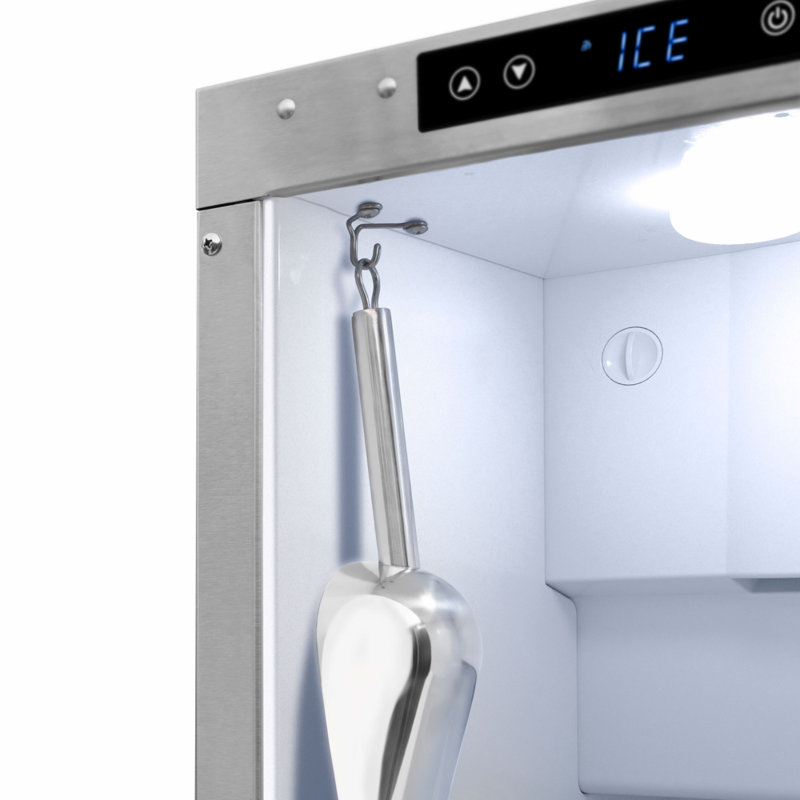ZLINE Autograph Edition 15 in. Touchstone Nugget Ice Maker with Panel-Ready Door and Bronze Handle, Stainless Steel
