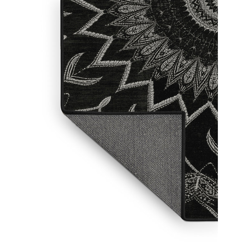 Tapis moelleux moelleux d'inspiration mondiale Adlai, 8 x 10