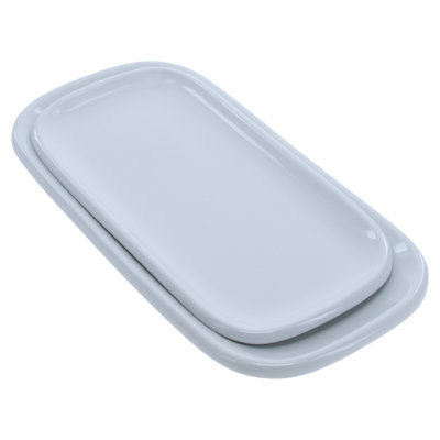 2-Piece, Impulse Rectangular Platter Set, White