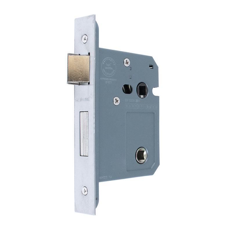 Bathroom Mortice Lock, Satin Stainless Steel