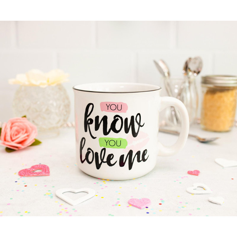 Tasse de camping en céramique «You Know You Love Me» Gossip Girl | Peut contenir 20 onces