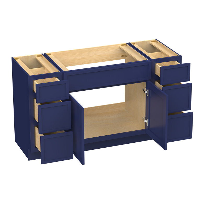 Base de meuble-lavabo simple 60 po seulement, Bleu