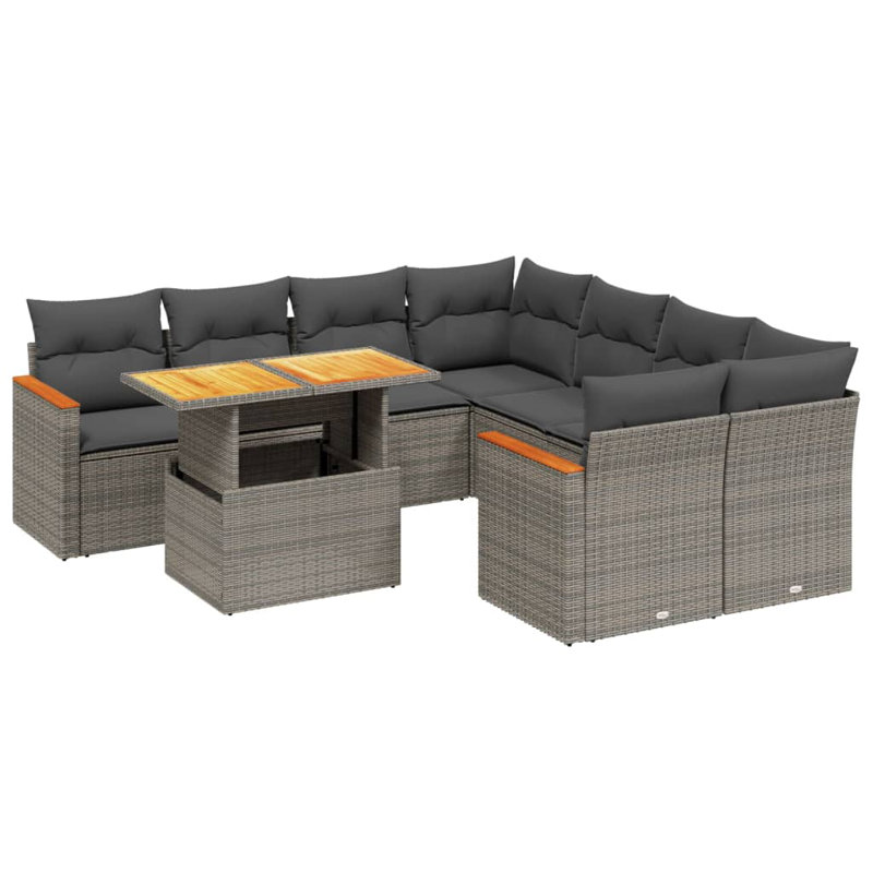 Vidaxl Garden Sofa Set Grey