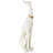 Gelya Polystone Sitting Dog Decorative Cream Sculpture with Gold Collar