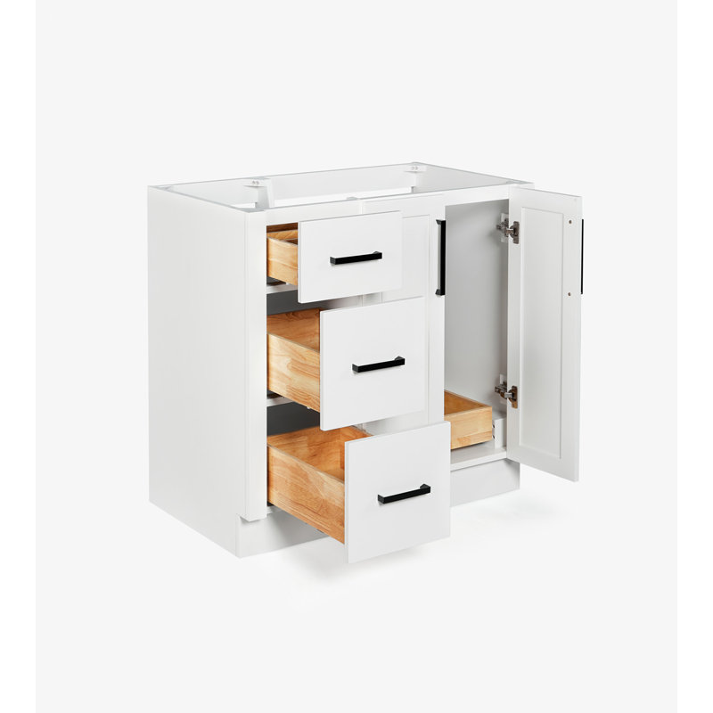   Base de meuble-lavabo simple 36 po Loren, White