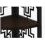 Quatre tablettes d'angle à quatre couches, des tablettes en bois beige et une structure en métal noir, convenant à un usage au bureau-270719007