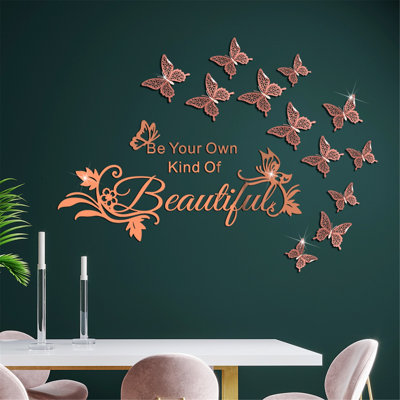 Acrylic Hollow DIY Mirror Wall Sticker Home Decoration
