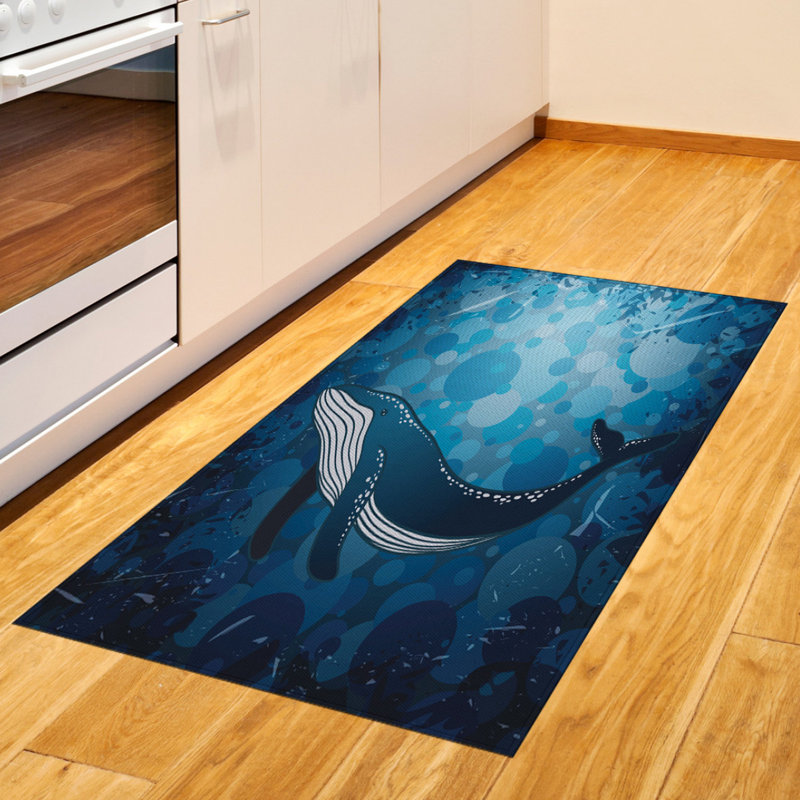 Tapis décoratif en polyuréthane à haute densité Whale, Rectangle 2 pi 7 po x 5 pi