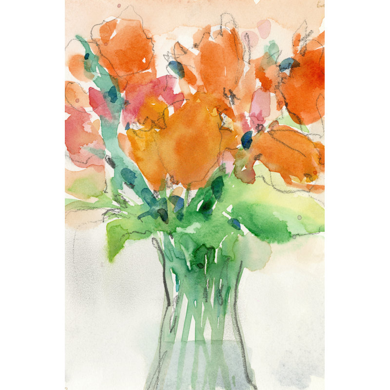 Cheerful Bouquet I by Samuel Dixon - Wrapped Canvas Painting, 30cm H x 20cm W