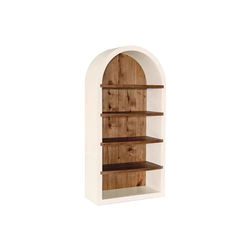 Vitrines en bois massif beige et Burlywood