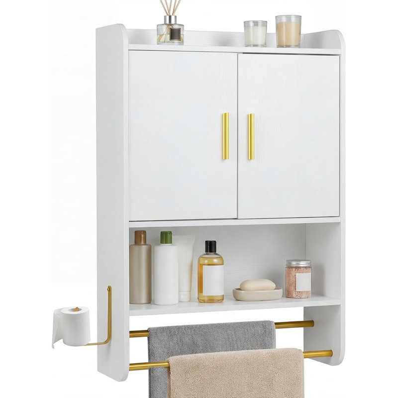 Particle Board / Chipboard Wall Mounted Required Bathroom Cabinet, White