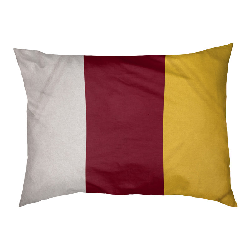 Coussin Ohio Football, Moyen (l 28 po x P 18 po x H 6 po), Milieu marron / jaune